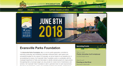 Desktop Screenshot of evansvilleparksfoundation.org